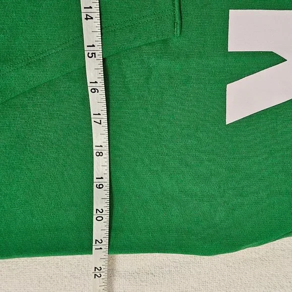 Victoria’s Secret PINK fleece cropped cinched campus hoodie size Medium  Green - Picture 6 of 12